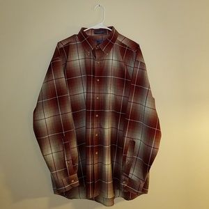 Sir Pendleton XL Red and White Button Down